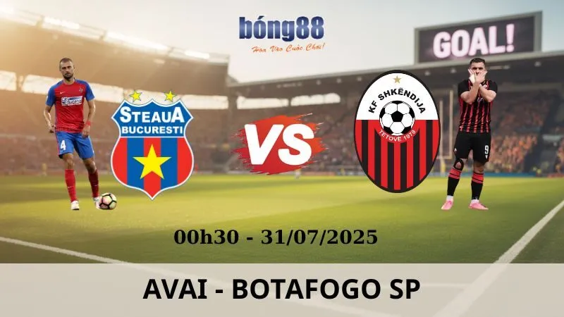 Nhận Định Bóng Đá - Steaua Bucuresti - FK Shkendija: 00h30 - 31/07/2025 - Champions League